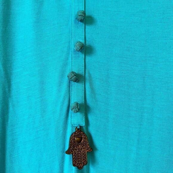 Soft Surroundings HAMSA Hooded CAFTAN Dress - Picture 5 of 13